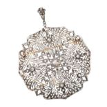 PLATINUM ART DECO 15CT GOLD DIAMOND PENDANT/BROOCH