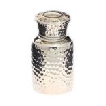 BEATON SILVER CASED SCENTED BOTTLE WITH GLASS STOPPER