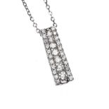 18CT WHITE GOLD DIAMOND NECKLACE