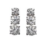 18CT WHITE GOLD DIAMOND EARRINGS