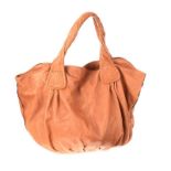 BROWN LEATHER HANDBAG