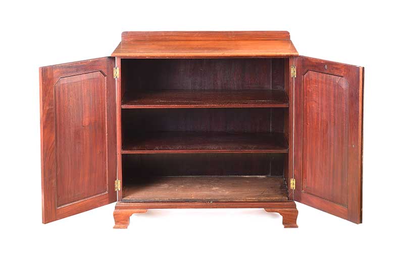 EDWARDIAN MAHOGANY TWO DOOR CABINET - Image 4 of 6