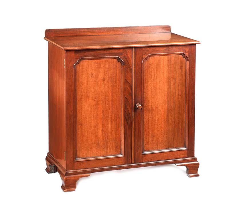 EDWARDIAN MAHOGANY TWO DOOR CABINET