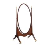 EDWARDIAN CHEVAL MIRROR