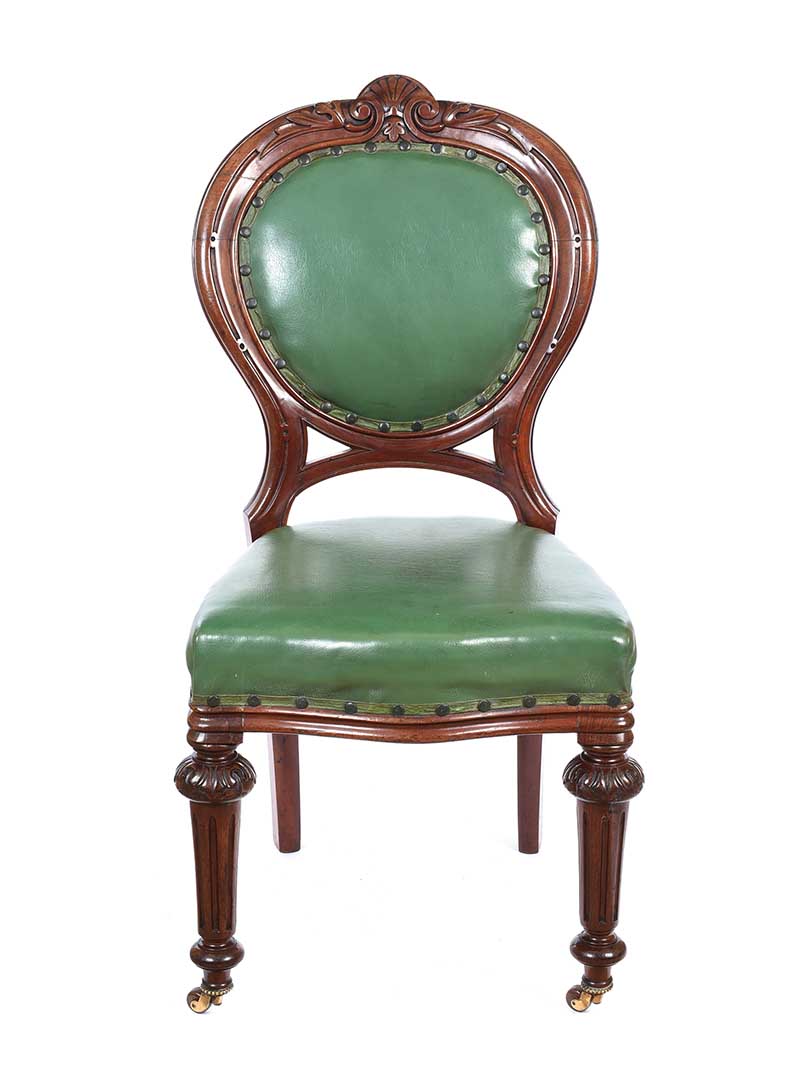 VICTORIAN MAHOGANY DESK CHAIR - Image 4 of 6