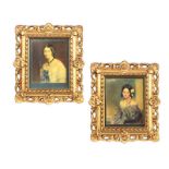 PAIR OF FRAMED TILES