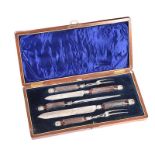 FIVE PIECE CASED CARVING SET