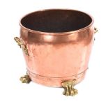 ANTIQUE COPPER & BRASS LOG BUCKET