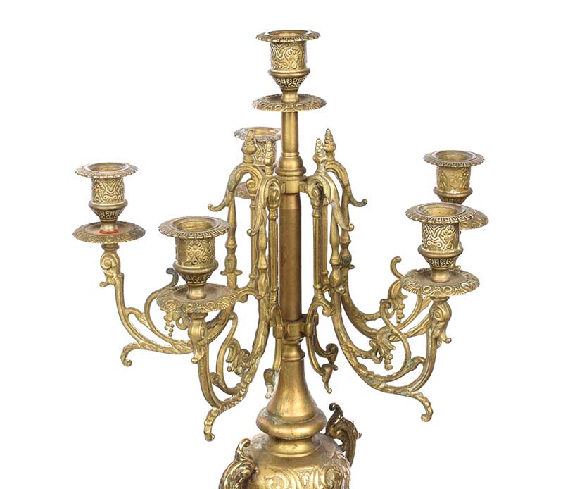 ORNATE BRASS CANDELABRUM - Image 3 of 4