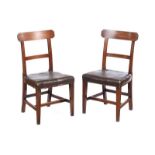 PAIR OF GEORGIAN MAHOGANY SIDE CHAIRS