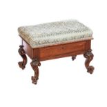 VICTORIAN CABRIOLE LEG STOOL