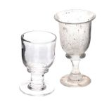 TWO NINETEENTH CENTURY DRINKING GLASSES