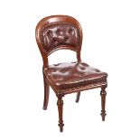 VICTORIAN MAHOGANY DESK CHAIR