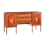 EDWARDIAN INLAID MAHOGANY SIDEBOARD