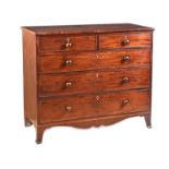 GEORGIAN MAHOGANY CHEST OF DRAWERS