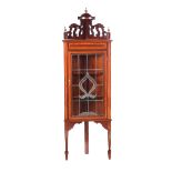 EDWARDIAN INLAID CORNER CABINET