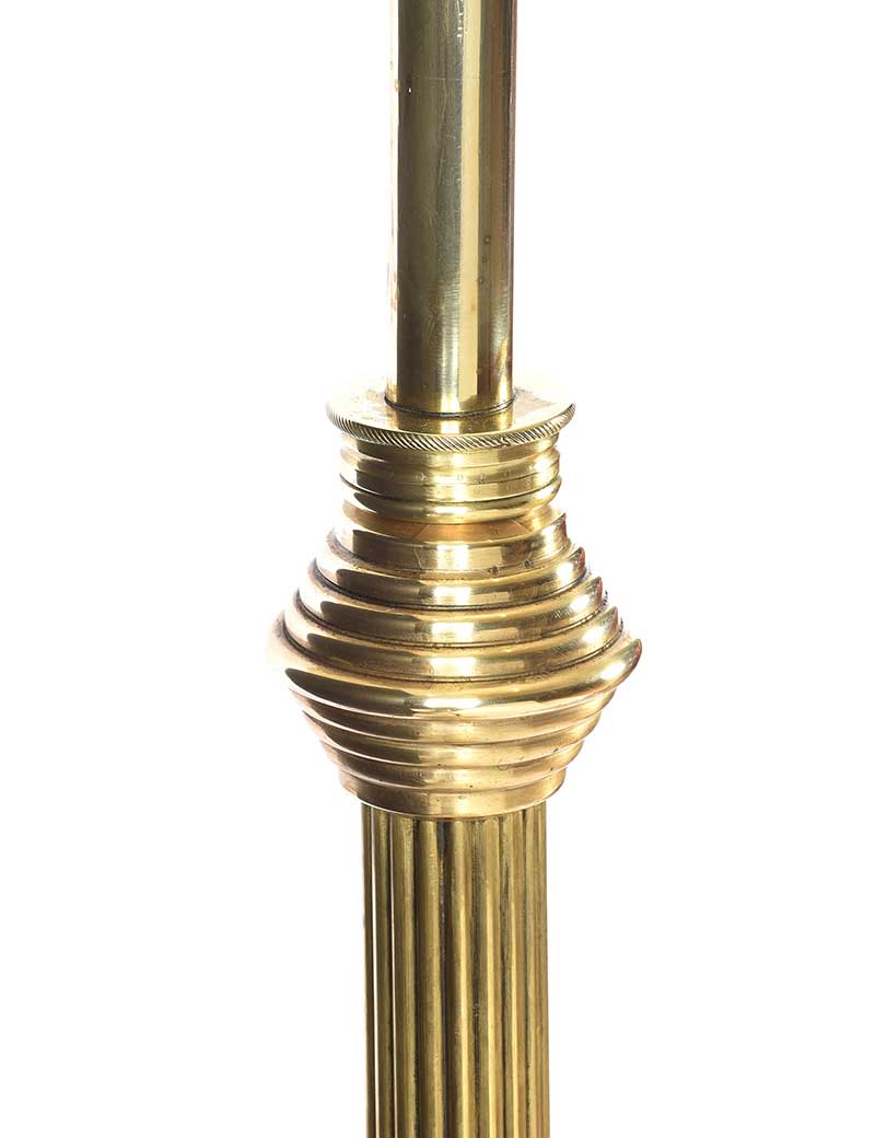 VICTORIAN BRASS TELESCOPIC STANDARD LAMP - Image 3 of 5