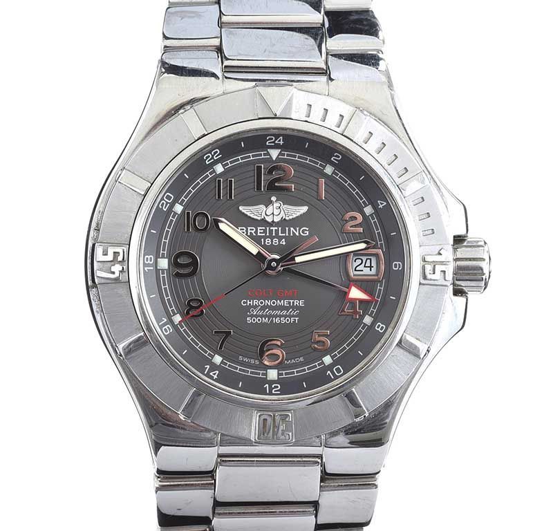 BRIETLING COLT STAINLESS STEEL WRIST WATCH - Image 2 of 5