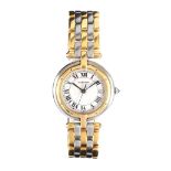 CARTIER 18CT GOLD AND STEEL WRIST WATCH