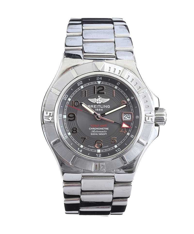 BRIETLING COLT STAINLESS STEEL WRIST WATCH