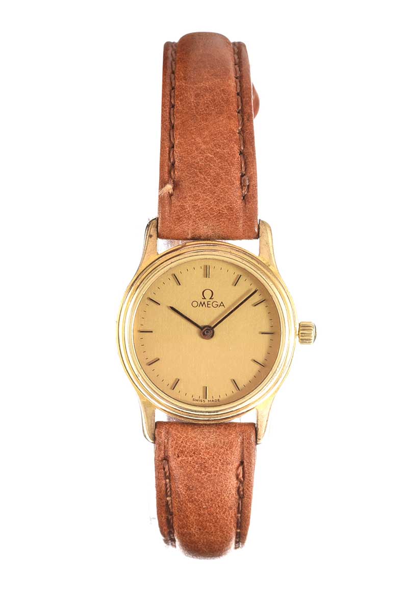 OMEGA 9CT GOLD WRIST WATCH