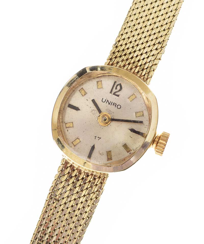 14CT GOLD UNIRO WRIST WATCH