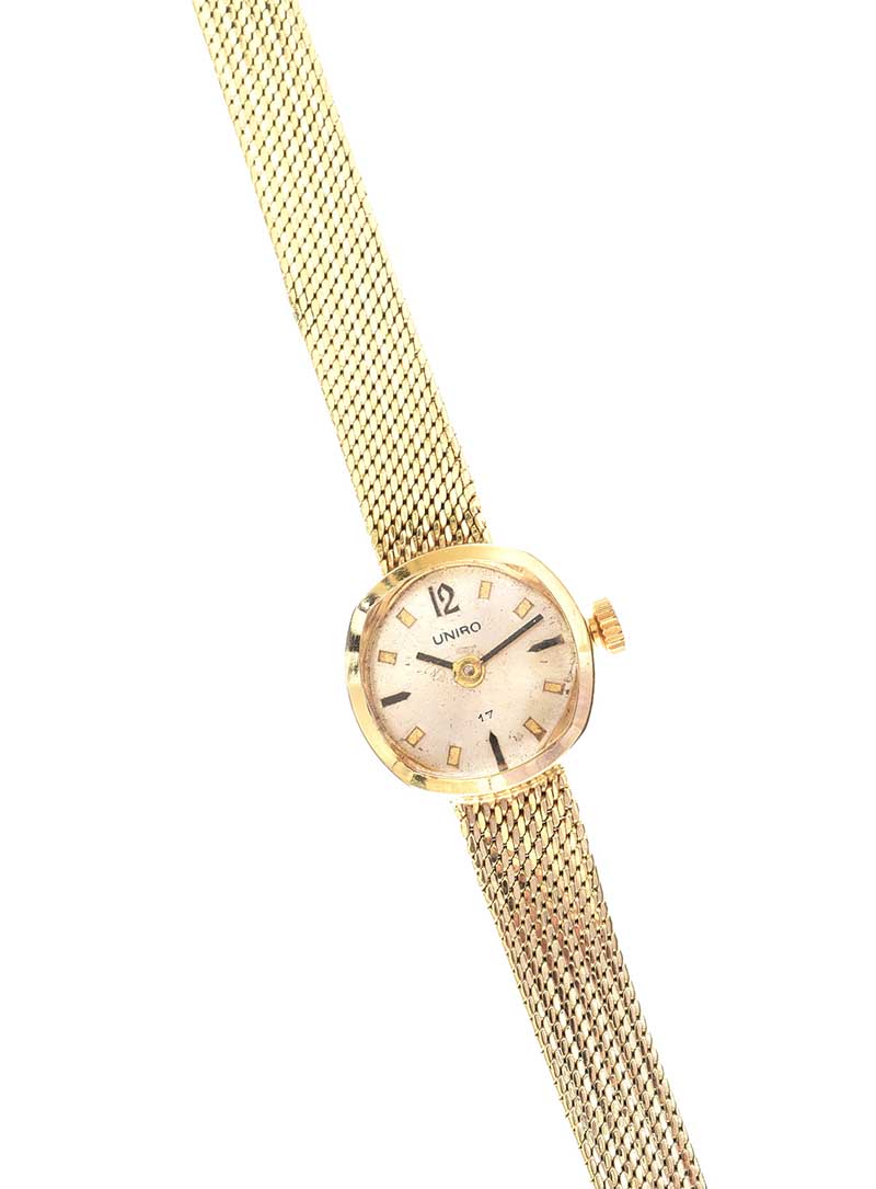 14CT GOLD UNIRO WRIST WATCH - Image 2 of 2