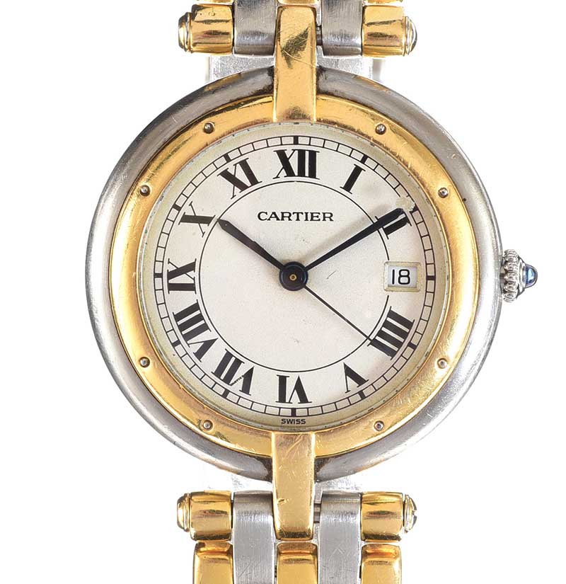 CARTIER 18CT GOLD AND STEEL WRIST WATCH - Image 2 of 2