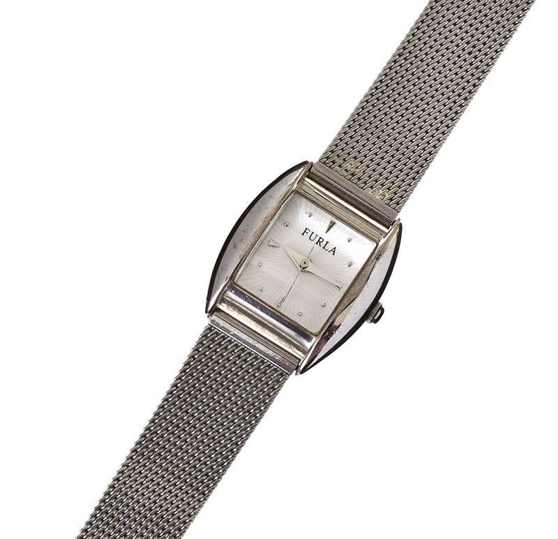 FURLA LADY'S STAINLESS STEEL WRIST WATCH WITH ADJUSTABLE STAINLESS STEEL MESH STRAP - Image 2 of 2