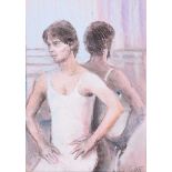 Hilary Bryson - NUREYEV - Pastel on Paper - 13 x 9.5 inches - Signed