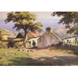 Charles McAuley - COTTAGE ON LAYDE - Coloured Print - 6 x 8 inches - Unsigned