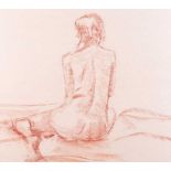 Christine Wright - FEMALE NUDE STUDY - Pastel on Paper - 22 x 22 inches - Unsigned