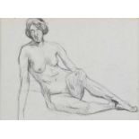 From the Studio of Rodric O'Conor - FEMALE NUDE STUDY - Pencil on Paper - 8 x 11 inches - Unsigned