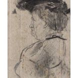 William Conor, RHA RUA - THE ARTIST'S MOTHER - Pencil on Paper - 3.5 x 3 inches - Unsigned