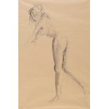 Marie Kearney - FEMALE NUDE STUDY - Pencil on Paper - 23 x 15 inches - Signed