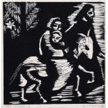 Barbara Farley - THE FLIGHT - Limited Edition Wood Cut Print (1/6) - 6 x 6 inches - Signed