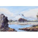 Charles McAuley - LURIG MOUNTAIN, CUSHENDALL - Watercolour Drawing - 8 x 12 inches - Signed