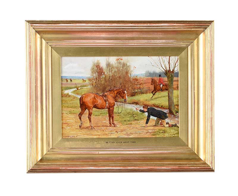 George Goodwin Kilburne - BETTER LUCK NEXT TIME - Oil on Board - 7 x 10 inches - Signed - Image 2 of 2