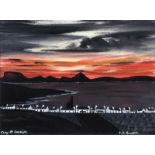 Patsy Dan Rodgers - ACROSS TORY ISLAND BAY AT SUNRISE - Oil on Board - 12 x 16 inches - Signed