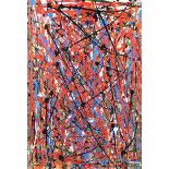 David Wilson - JACKSON POLLOCK CONCLUSION - Oil on Canvas - 39 x 27 inches - Signed