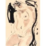 Basil Blackshaw, HRHA, HRUA - NUDE - Mixed Media - 12 x 9 inches - Signed