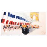 J.B. Vallely - TOUR DE FRANCE - Signed Limited Edition Print (11/150) - 20 x 11 inches - Signed