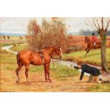 George Goodwin Kilburne - BETTER LUCK NEXT TIME - Oil on Board - 7 x 10 inches - Signed