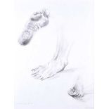 Marie Kearney - FOOT STUDY - Pencil on Paper - 17 x 13 inches - Signed