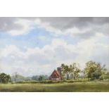 Frank Egginton, RCA, FIAL - CHURCH IN A LANDSCAPE - Watercolour Drawing - 15 x 21 inches - Signed