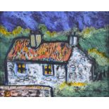 Peter McPartlin - THATCHED COTTAGE - Pastel on Paper - 8 x 10 inches - Signed in Monogram