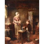 Erskine Nichol, ARA, RSA - RECEIVING ORDERS - Oil on Canvas - 36 x 28 inches - Signed