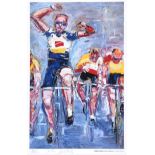 J. B. Vallely - THE STAGE WINNER - Signed Limited Edition Print (180/200) - 19 x 12 inches - Signed