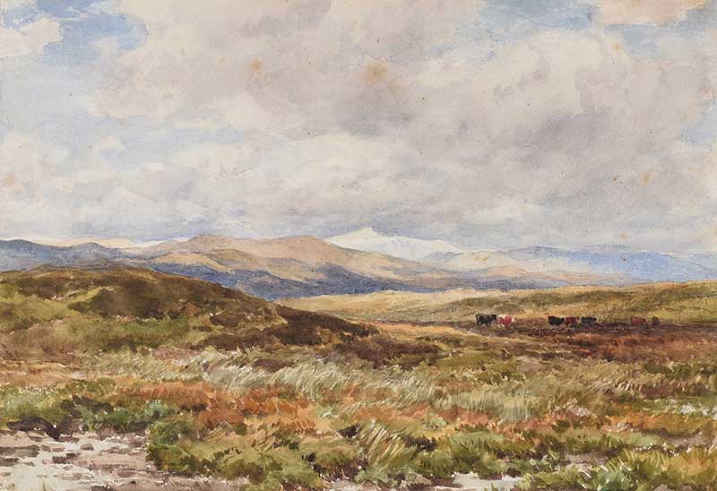 Edmond M. Wimperis, RI - BY MOUNTAIN & MOORLAND (SNOWDON IN THE DISTANCE) - Watercolour Drawing - 10