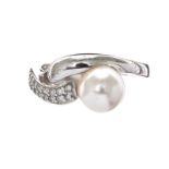 STERLING SILVER PEARL RING